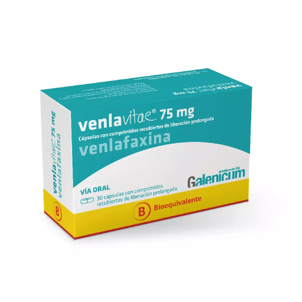 Venlavitae (B) Venlafaxina 75 mg 30 Capsulas