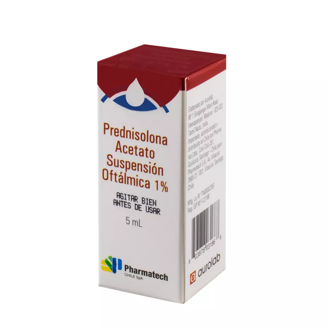 Prednisolona Acetato 1% Suspensión Oftálmica 5 ml Laboratorio Pharmatech