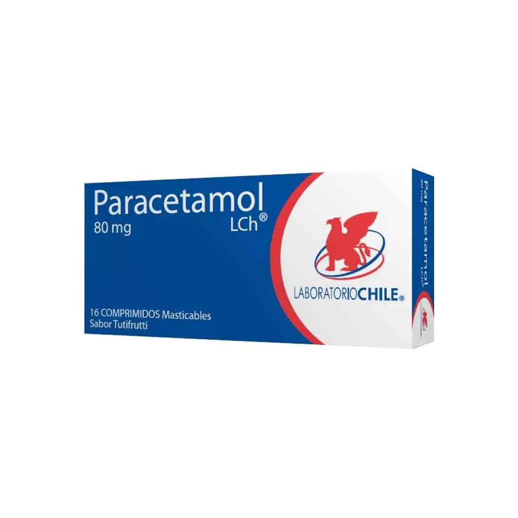 Paracetamol 80 mg 16 Comprimidos Laboratorio Chile
