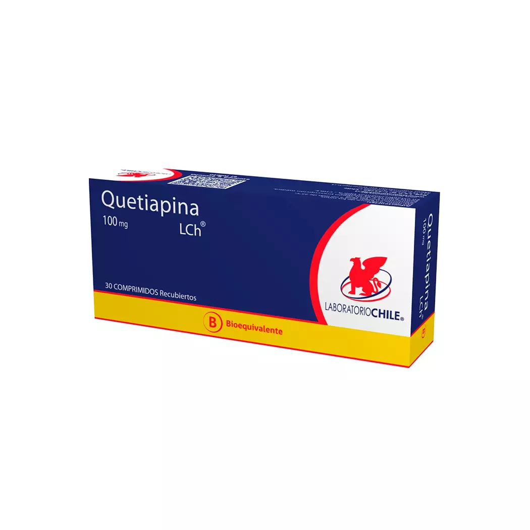 Quetiapina (B) 100 mg 30 Comprimidos Recubiertos Laboratorio Chile