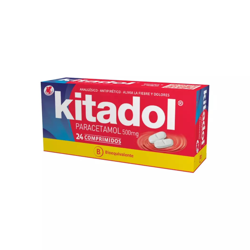 Kitadol Paracetamol 500 mg 24 Comprimidos Laboratorio Chile
