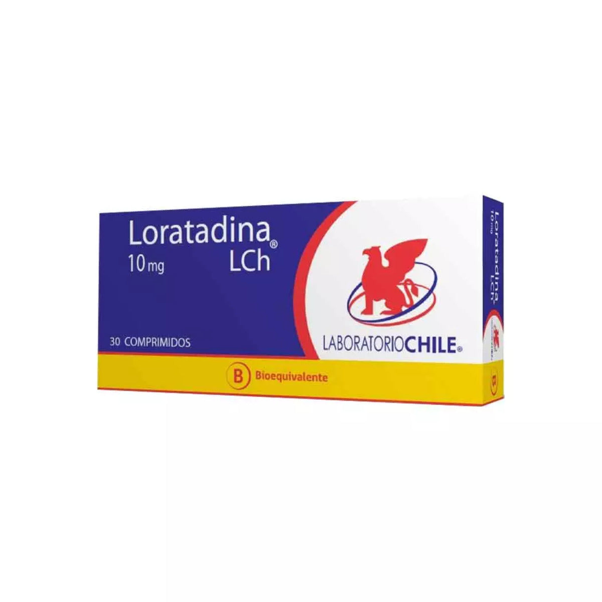 Loratadina (B) 10 mg 30 Comprimidos Laboratorio Chile