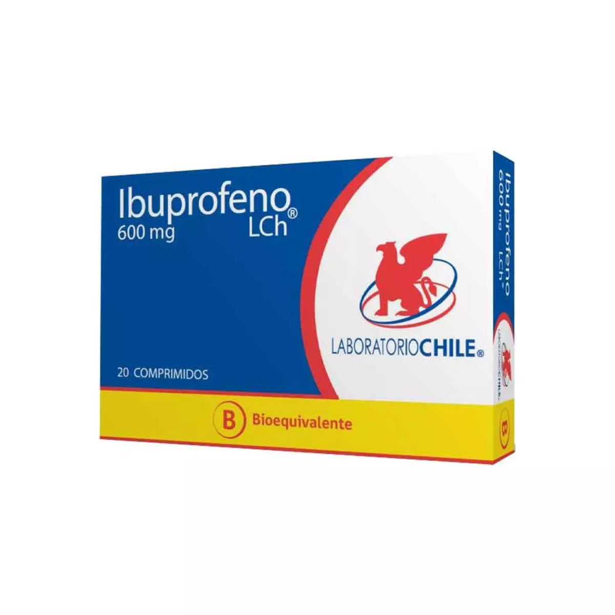 Ibuprofeno (B) 600 mg 20 Comprimidos Laboratorio Chile