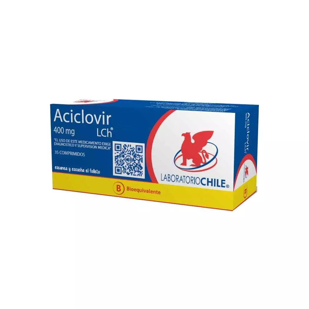 Aciclovir (B) 400 mg 35 Comprimidos Laboratorio Chile