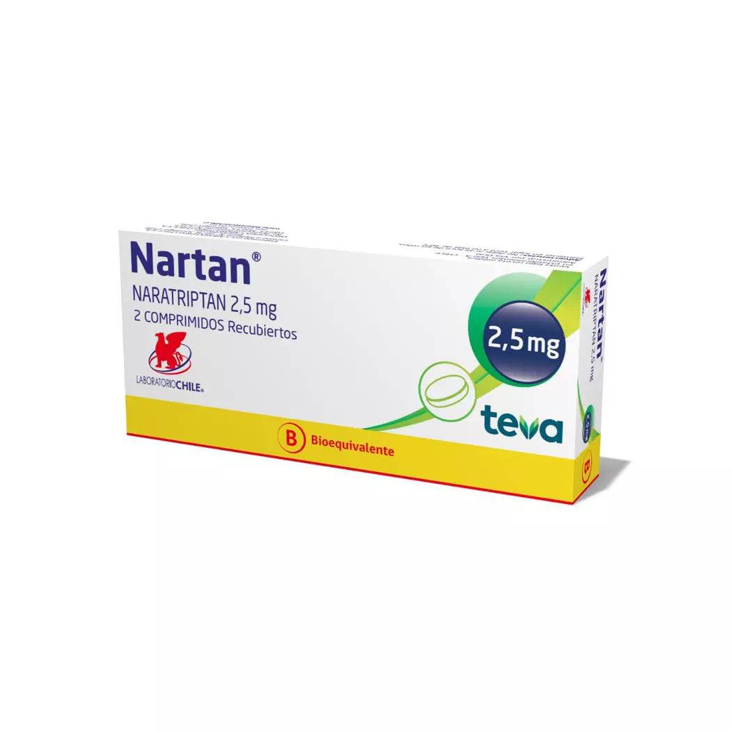 Nartan (B) Naratriptan 2,5 mg 2 Comprimidos Recubiertos