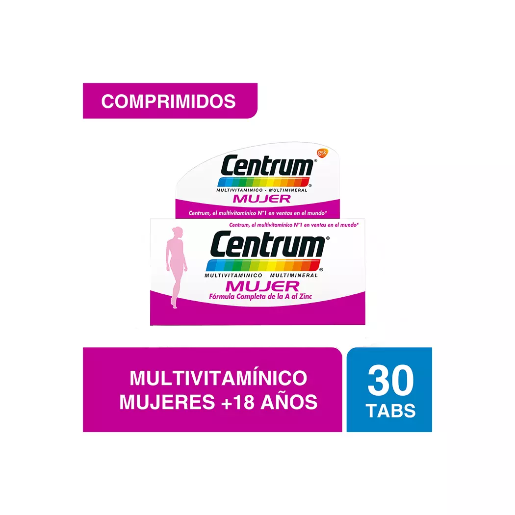 Centrum Mujer Multivitamínico 30 Comprimidos GSK