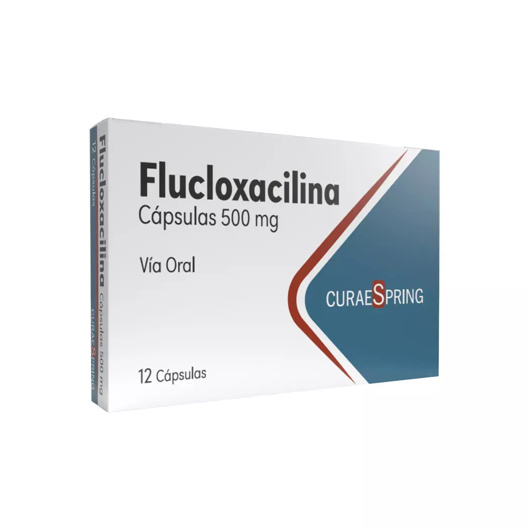 Flucloxacilina 500 mg 12 Capsulas Laboratorio Curare Spring