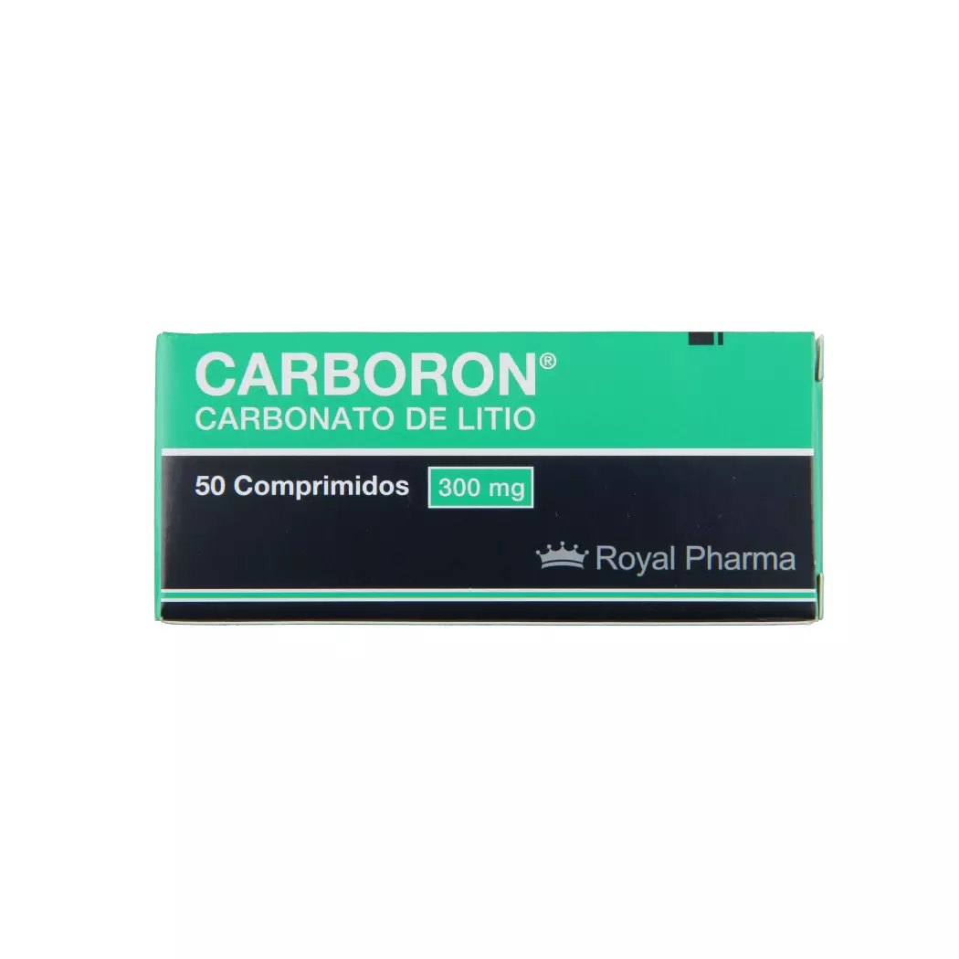 Carboron Carbonato De Litio 300 mg 50 Comprimidos Laboratorio Royal Pharma
