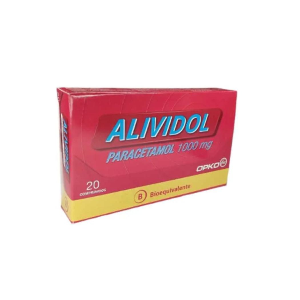 Alividol (B) Paracetamol 1000 mg 20 Comprimidos