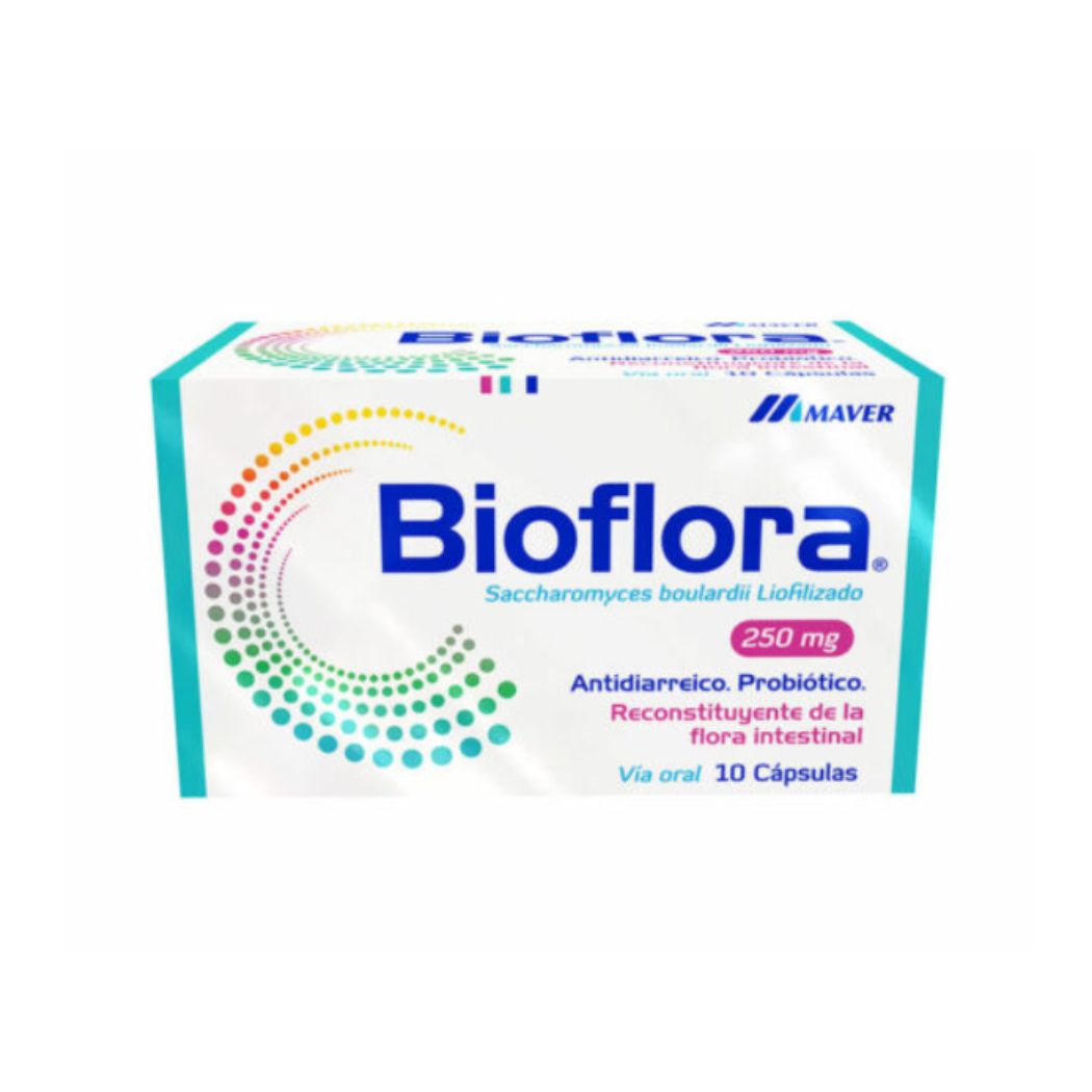 Bioflora Saccharomyces 250 mg 10 Capsulas