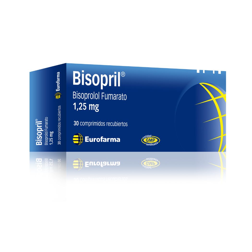 Bisopril (B) Bisoprolol Fumarato 1,25 mg 30 Comprimidos Recubiertos