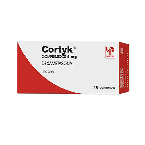 Cortyk Dexametasona 4 mg 10 Comprimidos Laboratorio Pasteur