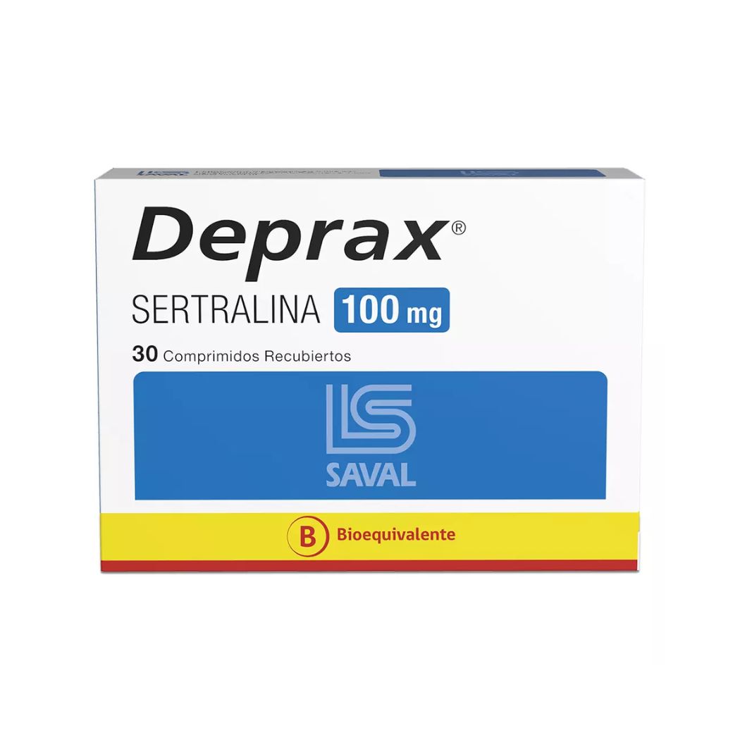 Deprax (B) Sertralina 100 mg 30 Comprimidos Recubiertos