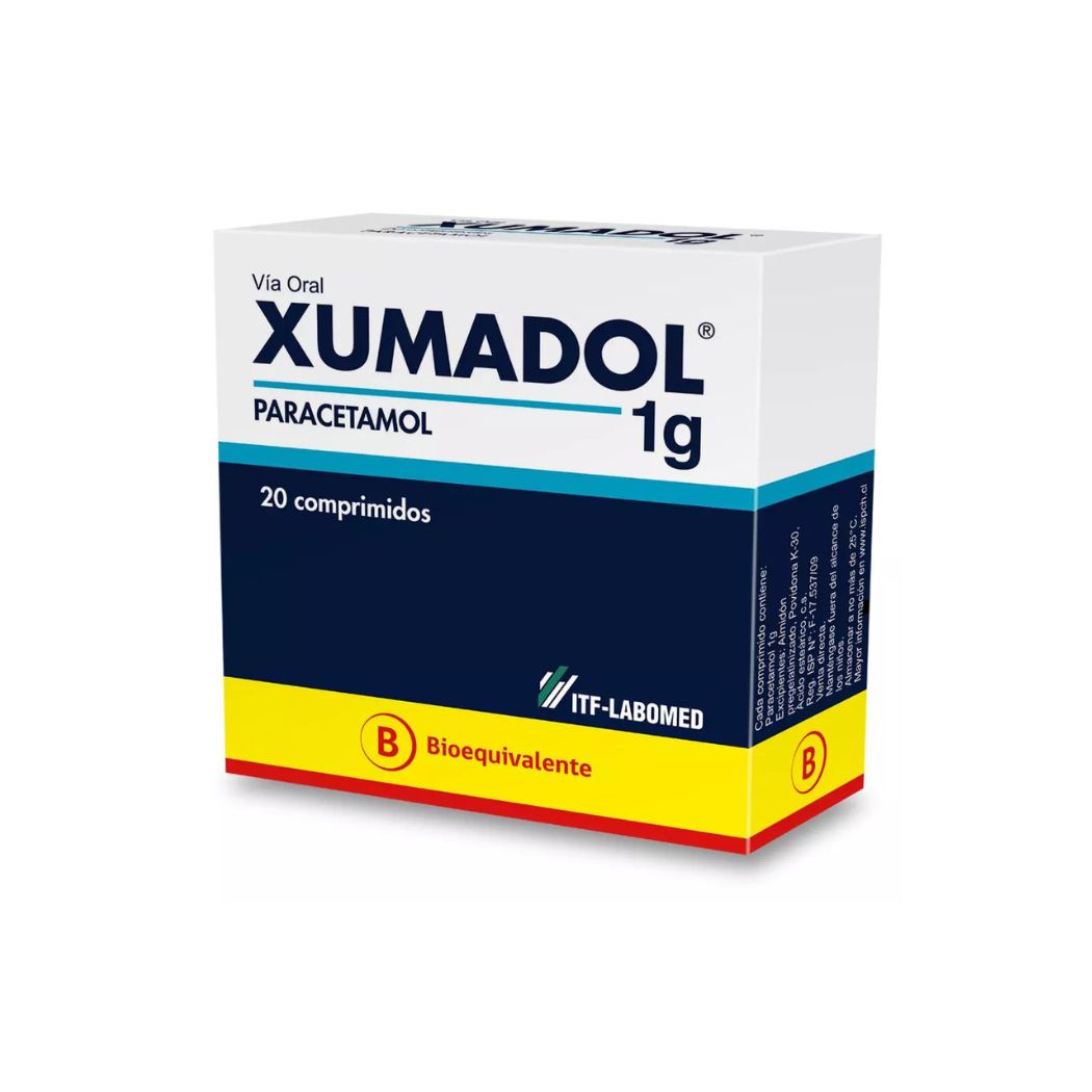 Xumadol (B) Paracetamol 1 g 20 Comprimidos