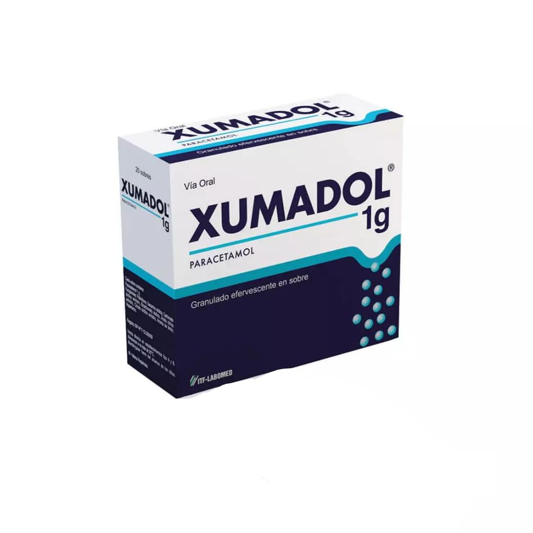 Xumadol Paracetamol 1 g 20 Sobres Efervescentes