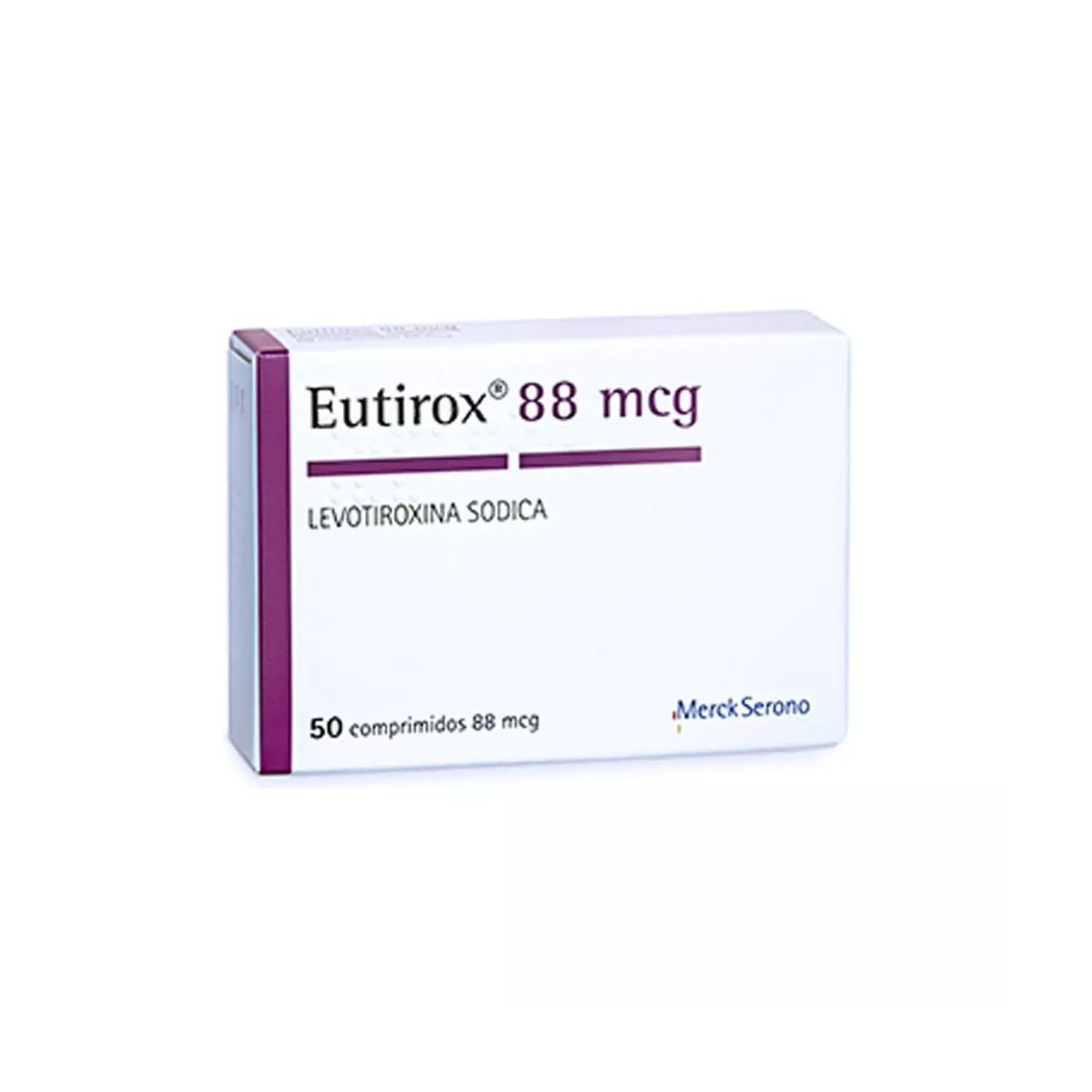 Eutirox 88 Levotiroxina 88 mcg 50 Comprimidos
