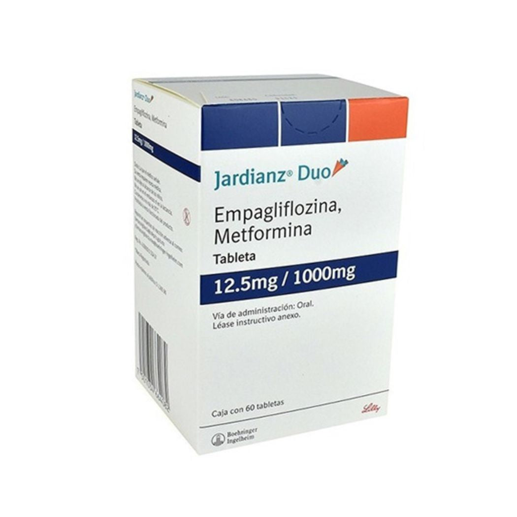 Jardiance Duo Empagliflozina/Metformina 12,5mg/1000mg 60 Comprimidos Recubierto