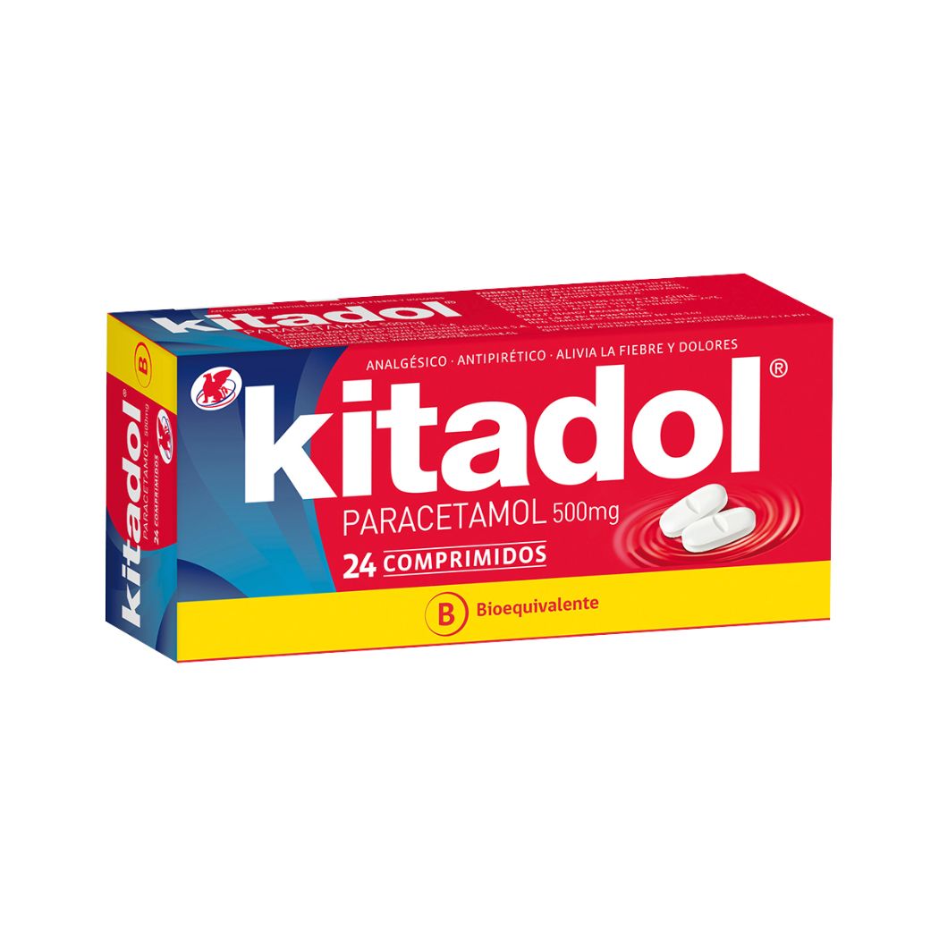 Kitadol Paracetamol 500 mg 24 Comprimidos Laboratorio Chile