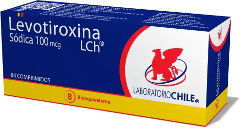 Levotiroxina Sodica (B) 100 mcg 84 Comprimidos Laboratorio Chile