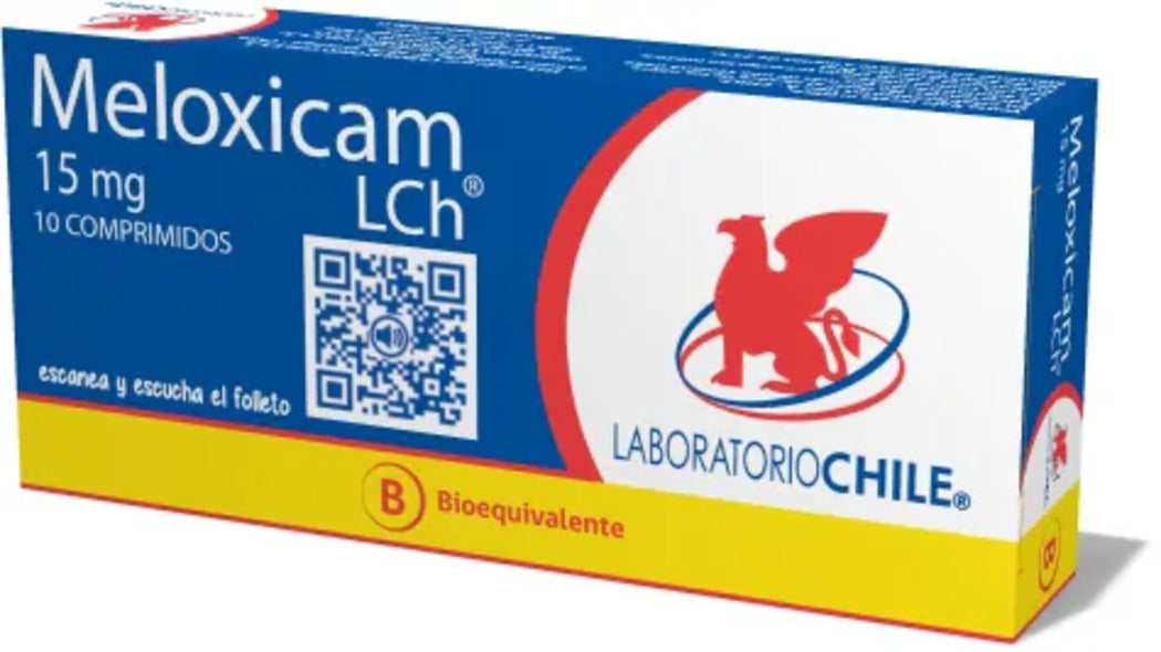 Meloxicam (B) 15 mg 10 Comprimidos Laboratorio Chile