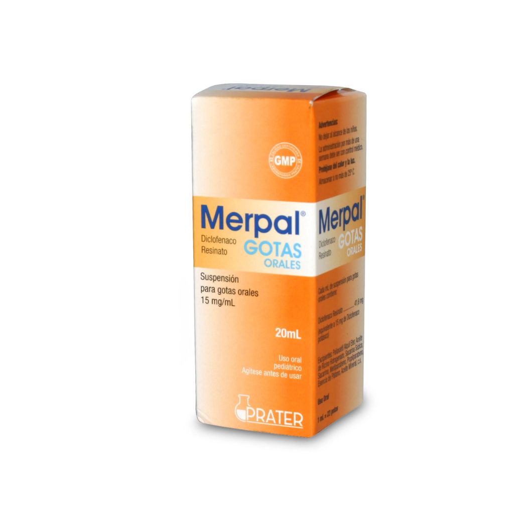 Merpal Diclofenaco Resinato 15 mg Gotas Orales 20 ml