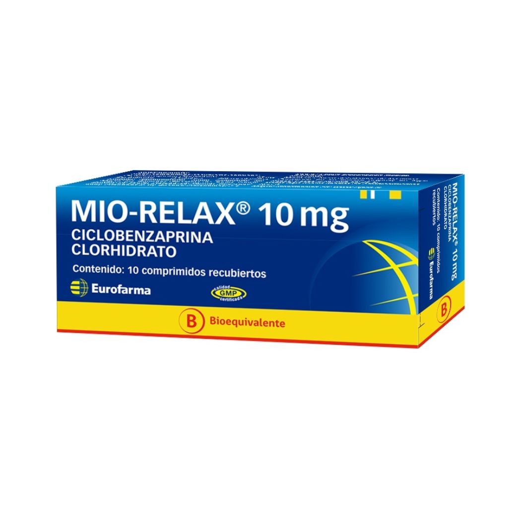 Mio Relax Ciclobenzaprina 10 mg 20 Comprimidos