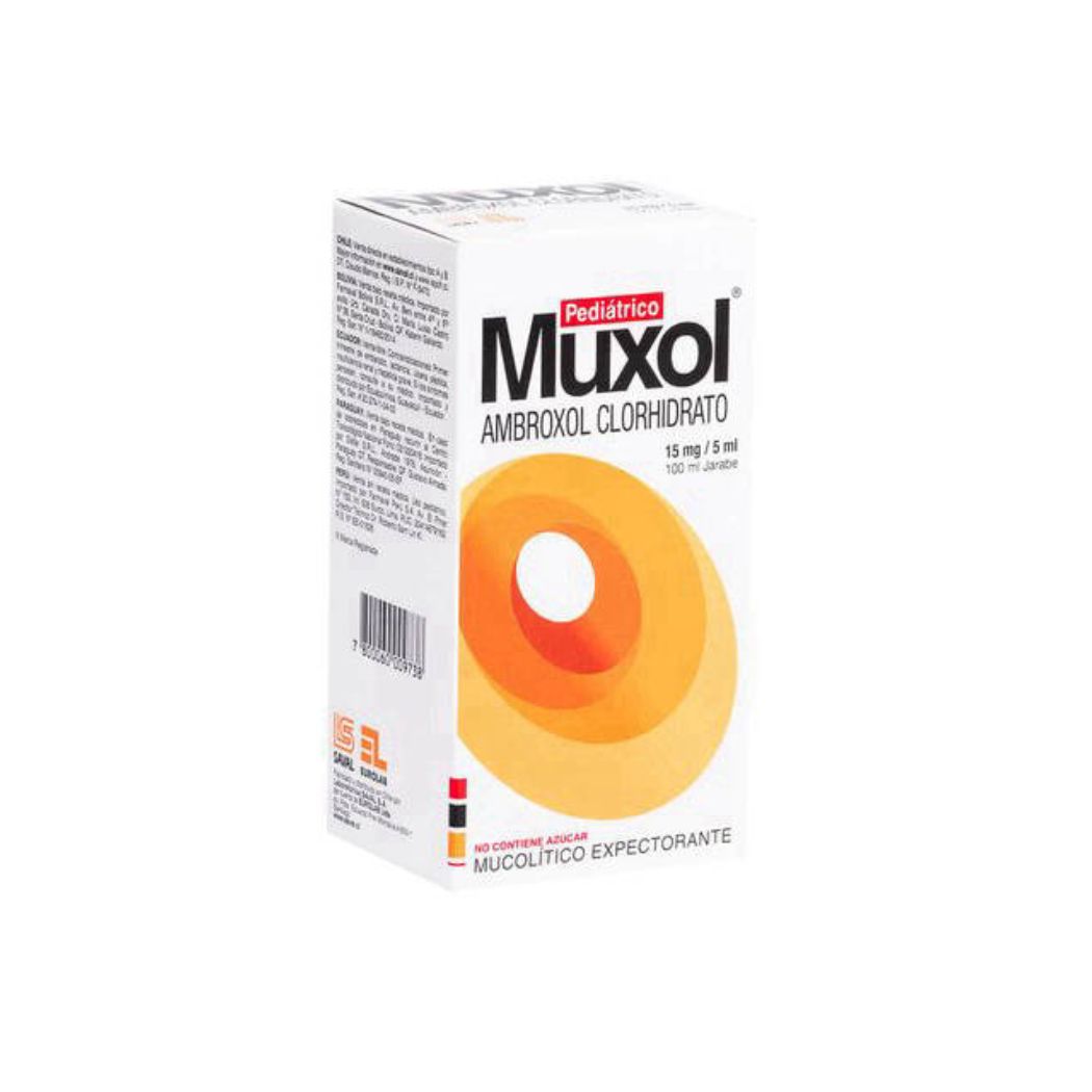 Muxol Pediatrico Ambroxol 15mg/5ml Jarabe 100 ml