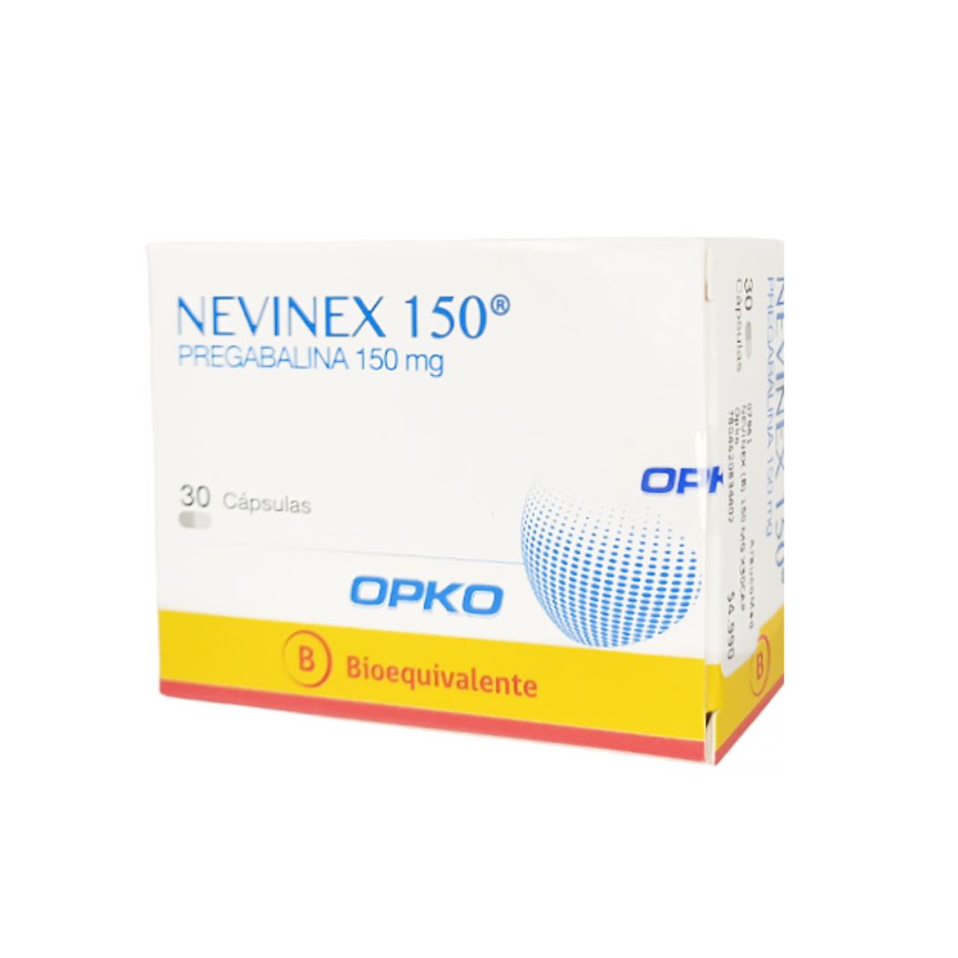 Nevinex (B) Pregabalina 150 mg 30 Capsulas