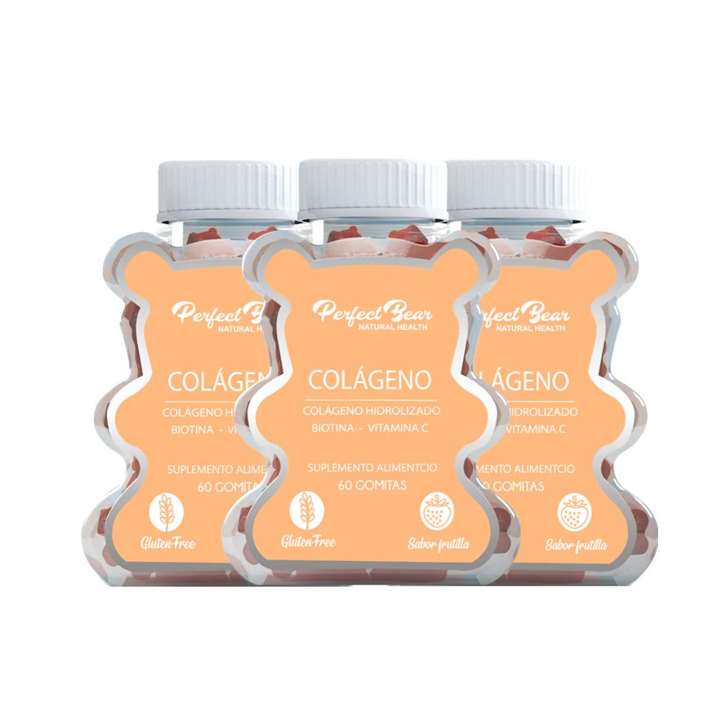 Perfect Bear Colágeno Hidrolizado/Biotina/Vit C 60 Gomitas