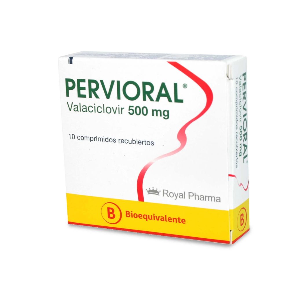 Pervioral Valaciclovir 500 mg 10 Comprimidos Recubiertos
