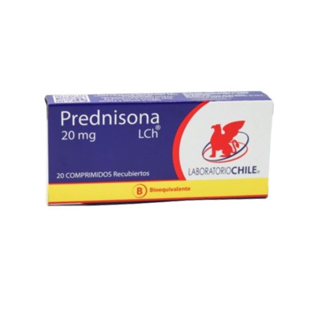 Prednisona (B) 20 mg 20 Comprimidos Laboratorio Chile