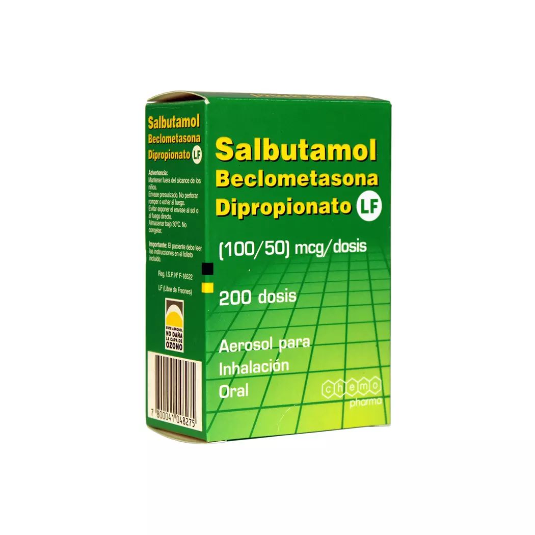 Salbutamol Beclometasona 100 mcg Inhalador Bucal 200 Dosis