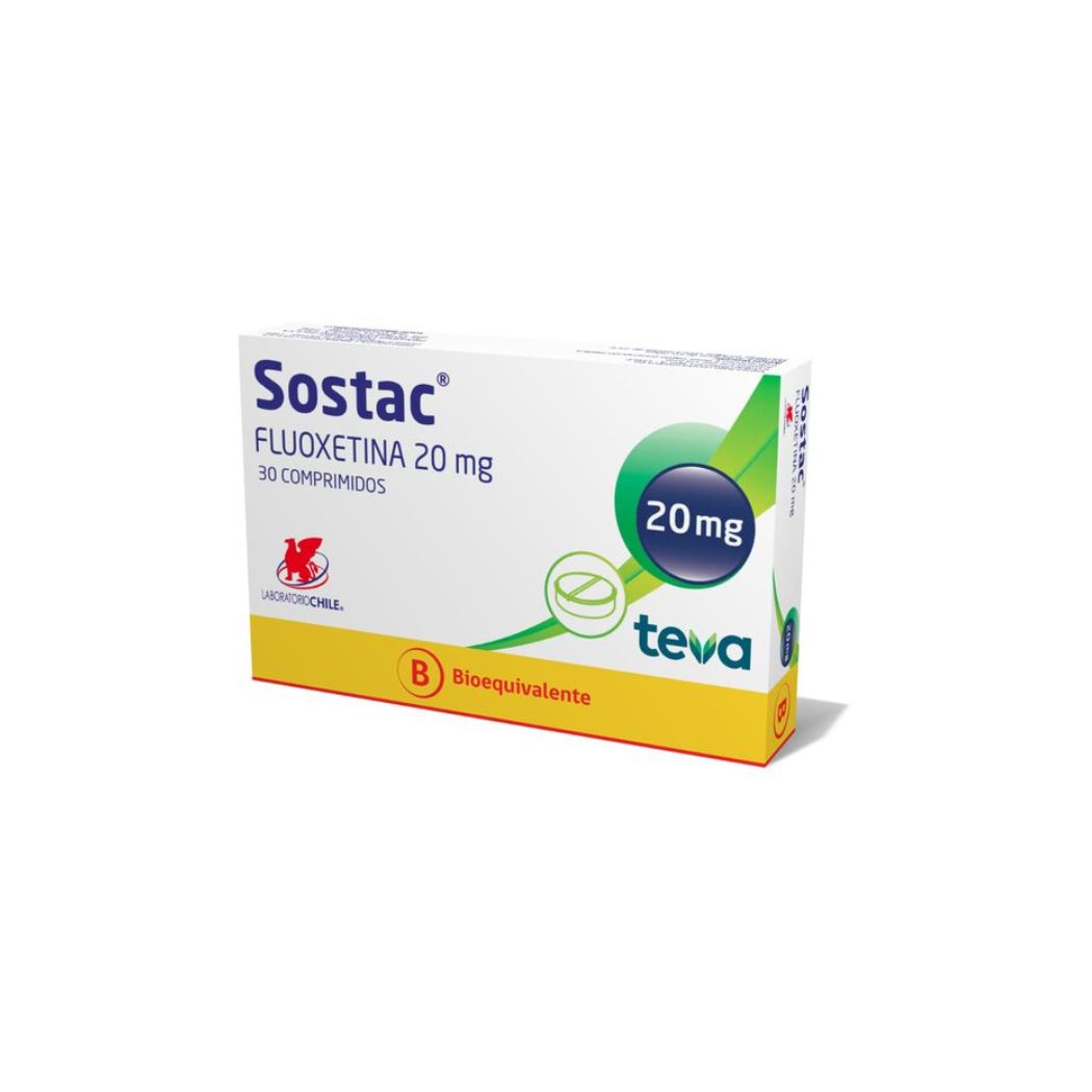 Sostac Fluoxetina 20 mg 60 Comprimidos