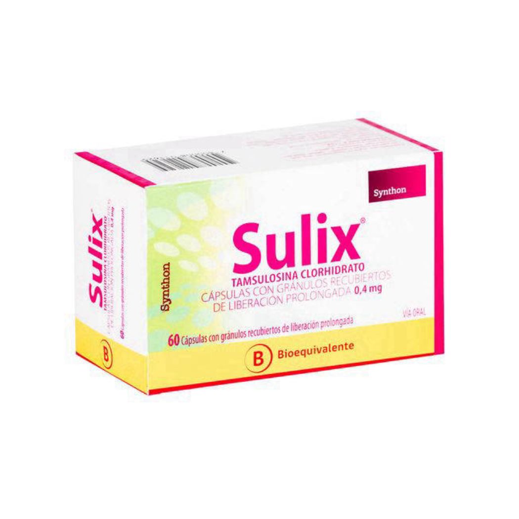 Sulix (B) Tamsulosina 0,4 mg 60 Capsulas Liberación Prolongada