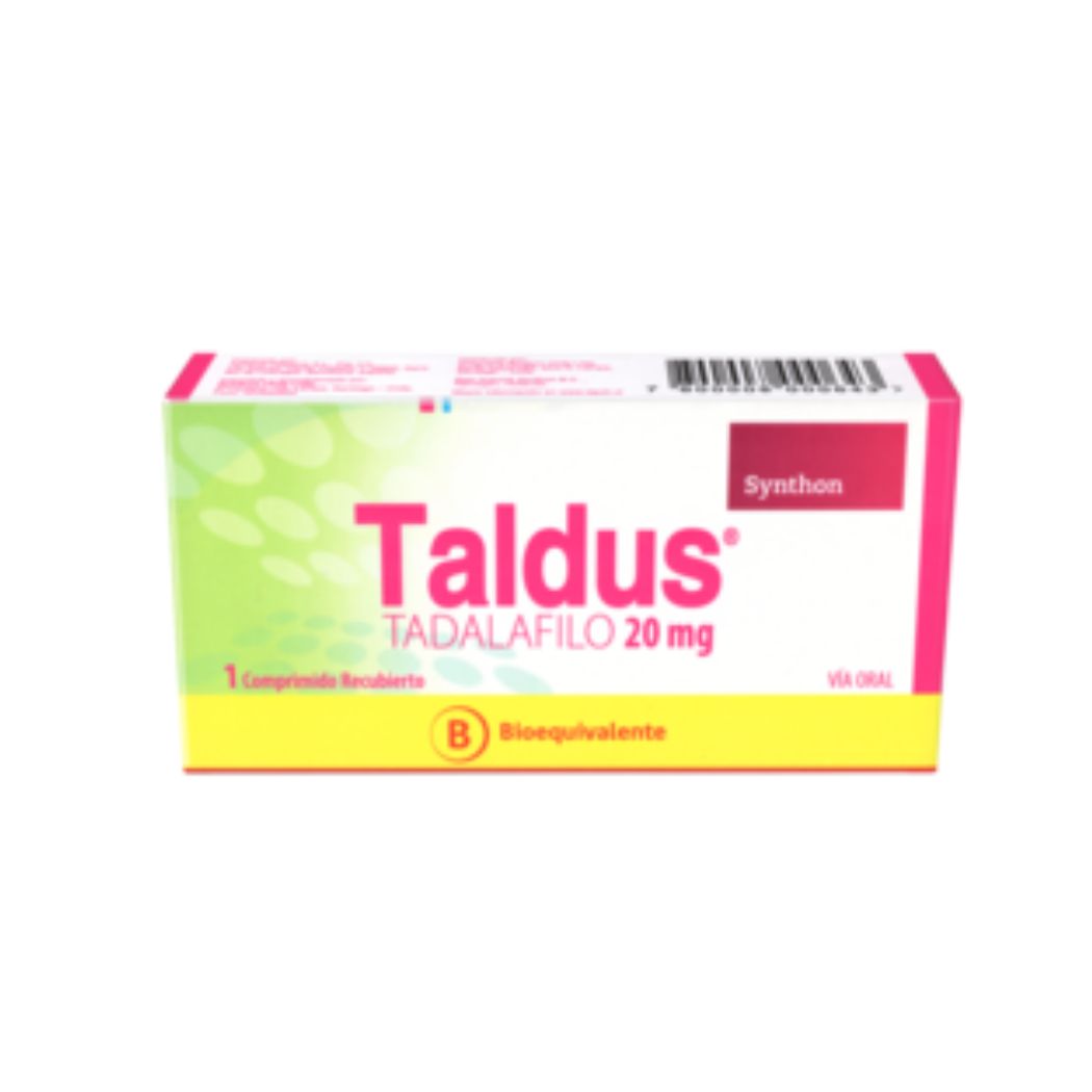 Taldus (B) Tadalafilo 20 mg 1 Comprimidos Recubiertos