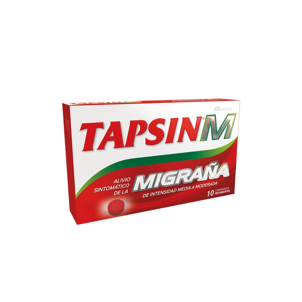 Tapsin M Migraña Paracetamol/Cafeina 400mg /33mg 10 Comprimidos