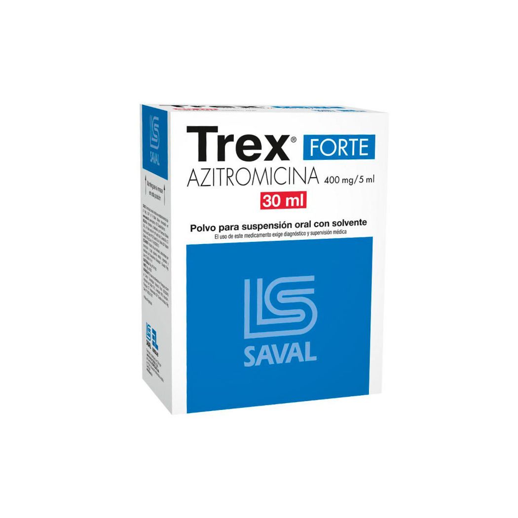 Trex Forte Azitromicina 400mg/5ml Suspension Oral 30 ml