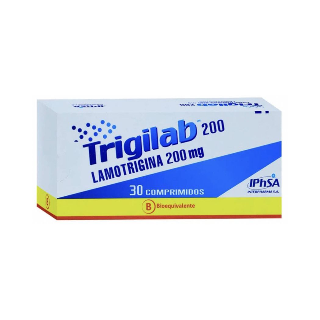 Trigilab (B) Lamotrigina 200 mg 30 Comprimidos