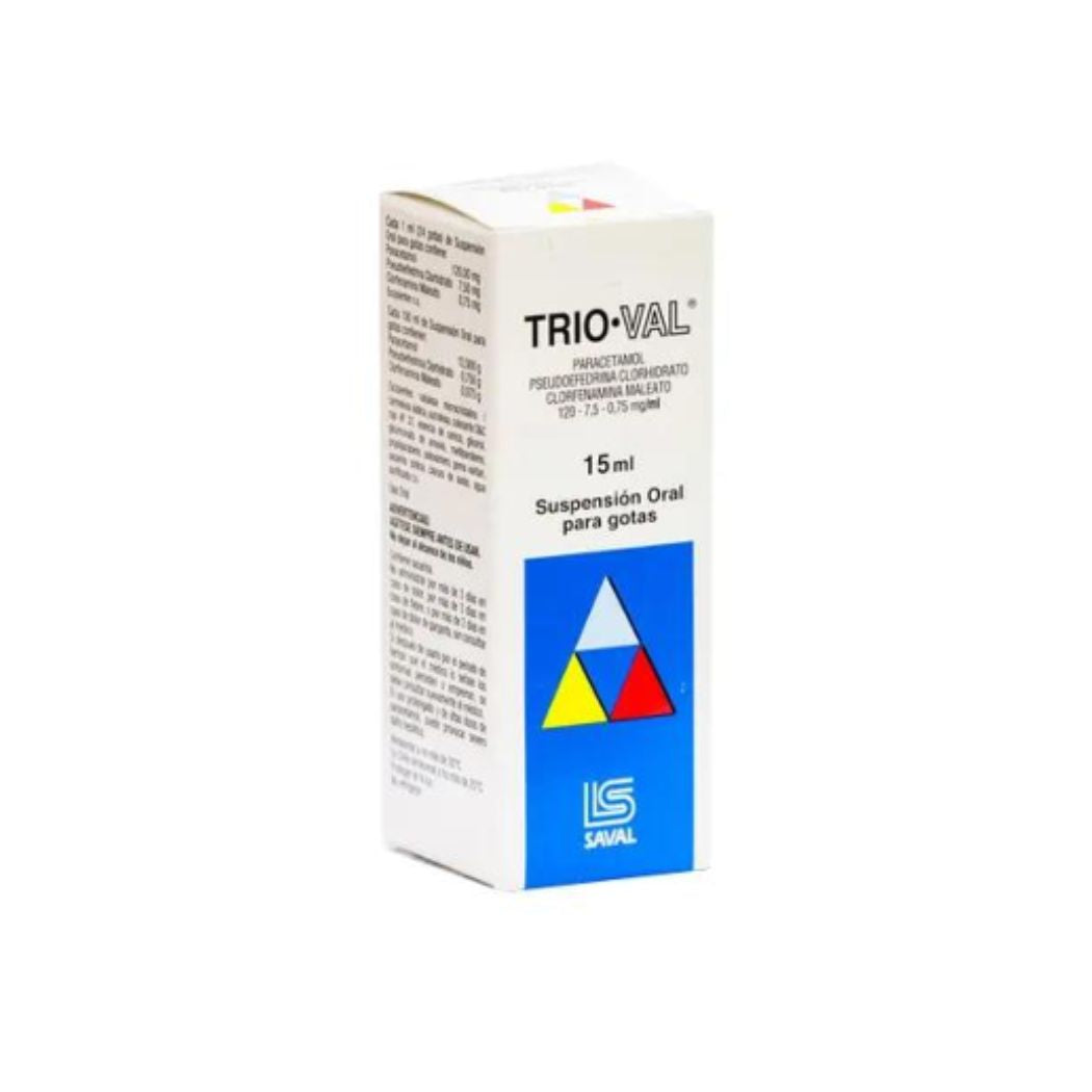 Trio-Val Paracetamol 120 mg Gotas Orales 15 ml