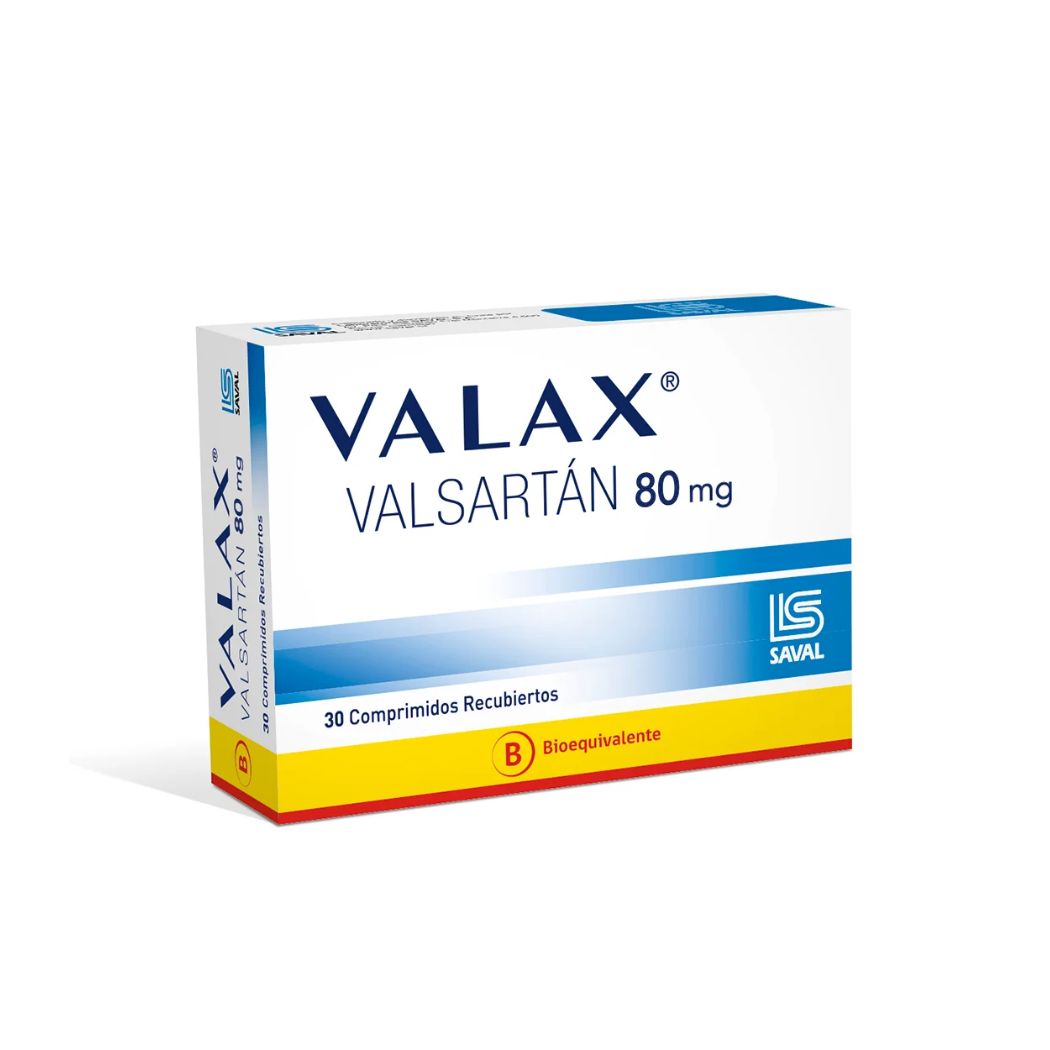 Valax (B) Valsartan 80 mg 30 Comprimidos
