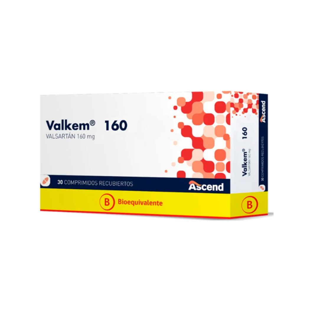 Valkem Valsartan 160 mg 30 Comprimidos Recubiertos