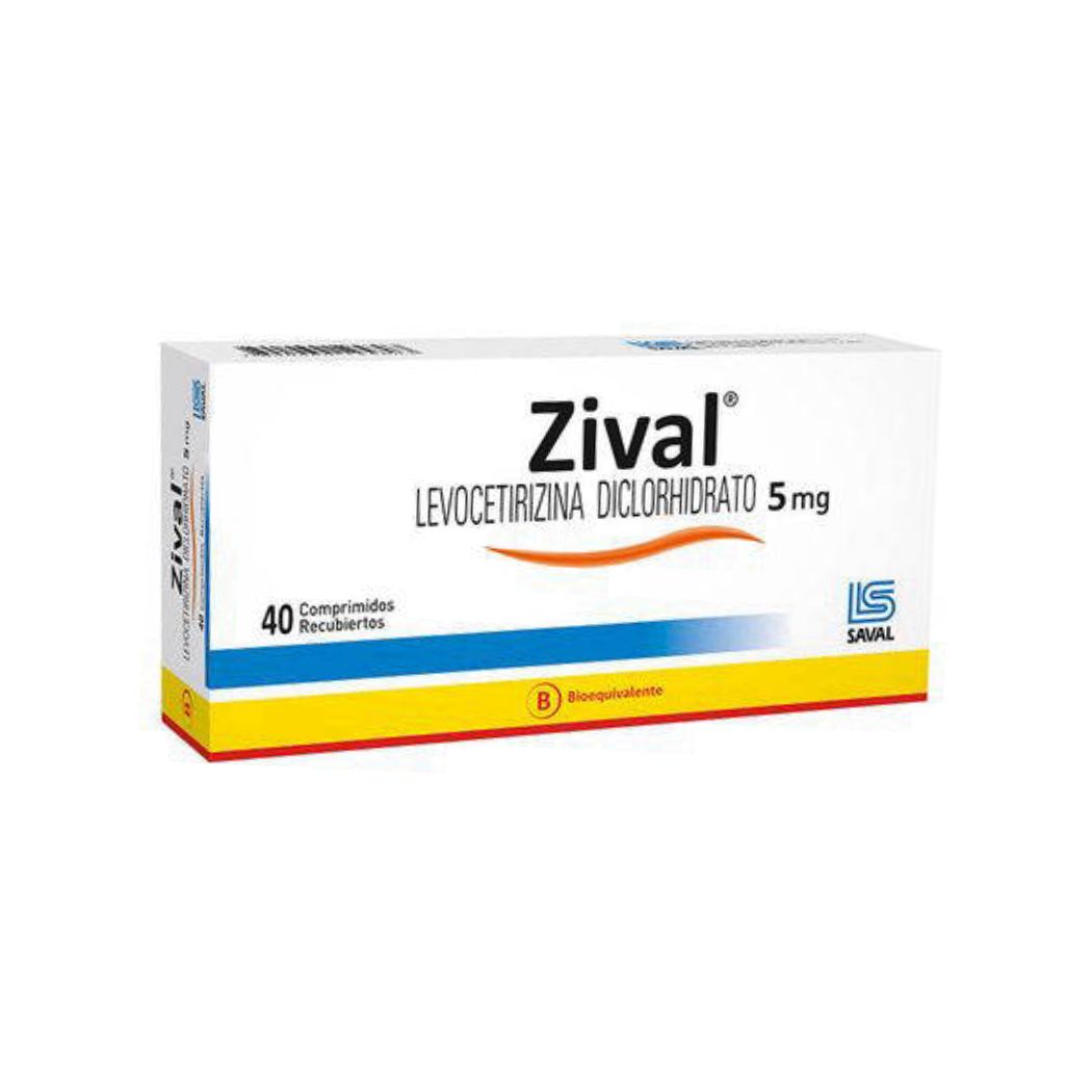 Zival Levocetirizina 5 mg 40 Comprimidos Recubiertos