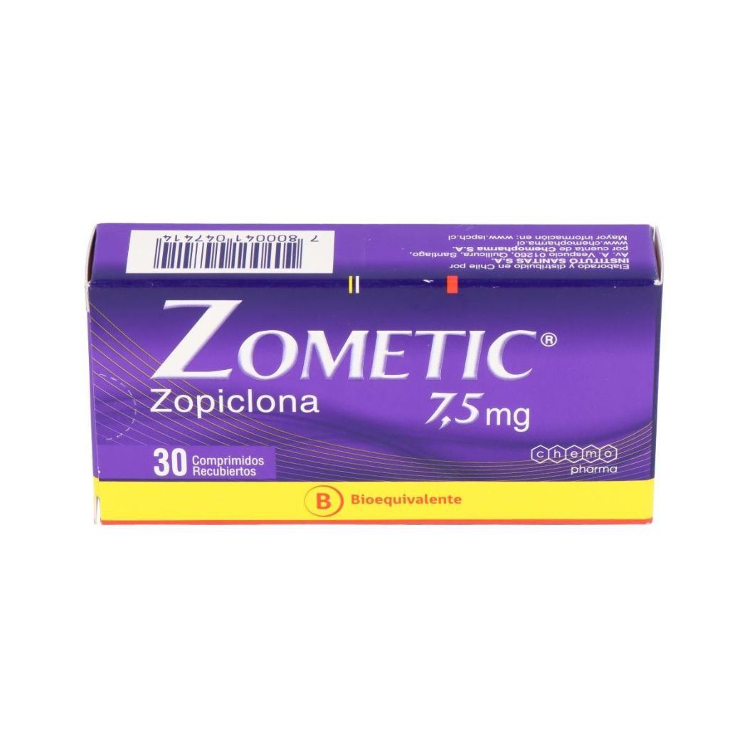 Zometic (B) Zopiclona 7,5 mg 30 Comprimidos Recubiertos