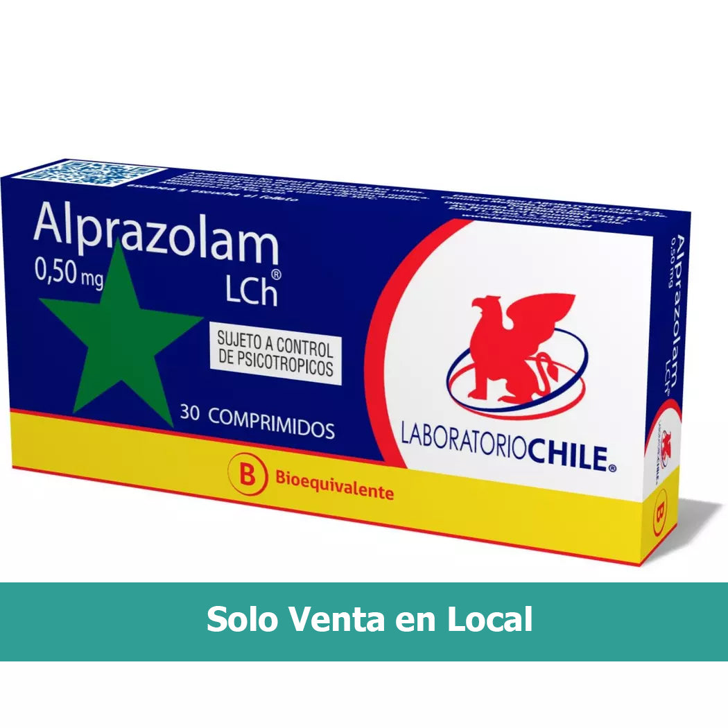 Alprazolam (B) 0.50 mg 30 Comprimidos Laboratorio Chile