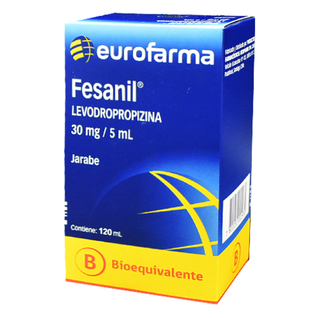 Fesanil (B) Levodropropizina 30mg/5ml Jarabe 120 ml Laboratorio Eurofarma