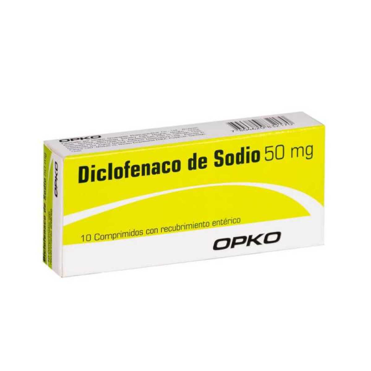 Diclofenaco Sódico 50 mg 10 Comprimidos Recubiertos Laboratorio Opko