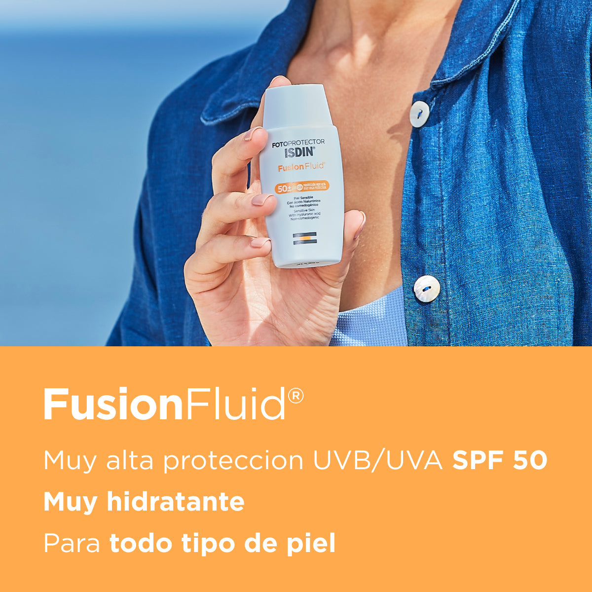 Isdin Fotoprotector Fusion Fluid SPF+50 Piel Sensible Oil Free 50 ml