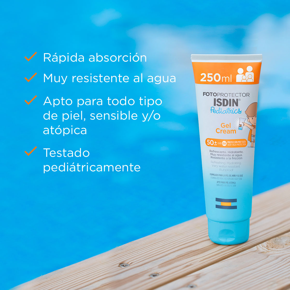 Isdin Fotoprotector Pediatrics FPS+50 Gel Cream 250 ml