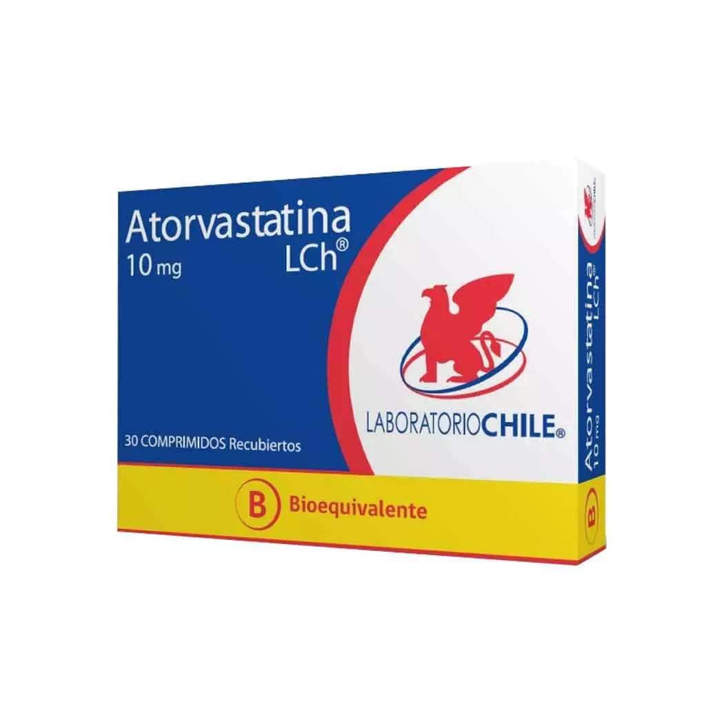 Atorvastatina (B) 10 mg 30 Comprimidos Laboratorio Chile