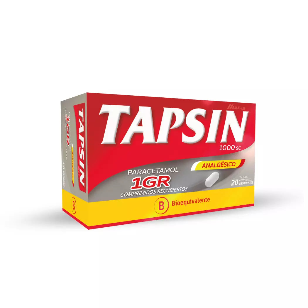 Tapsin (B) Paracetamol 1 g 20 Comprimidos Recubiertos